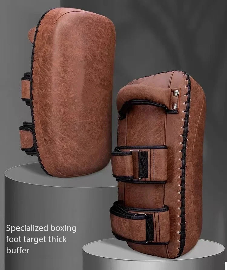 Muay Thai Schlagpads Kick-Target – PU-Leder Boxpads für Training | Braun & Kaffeebraun