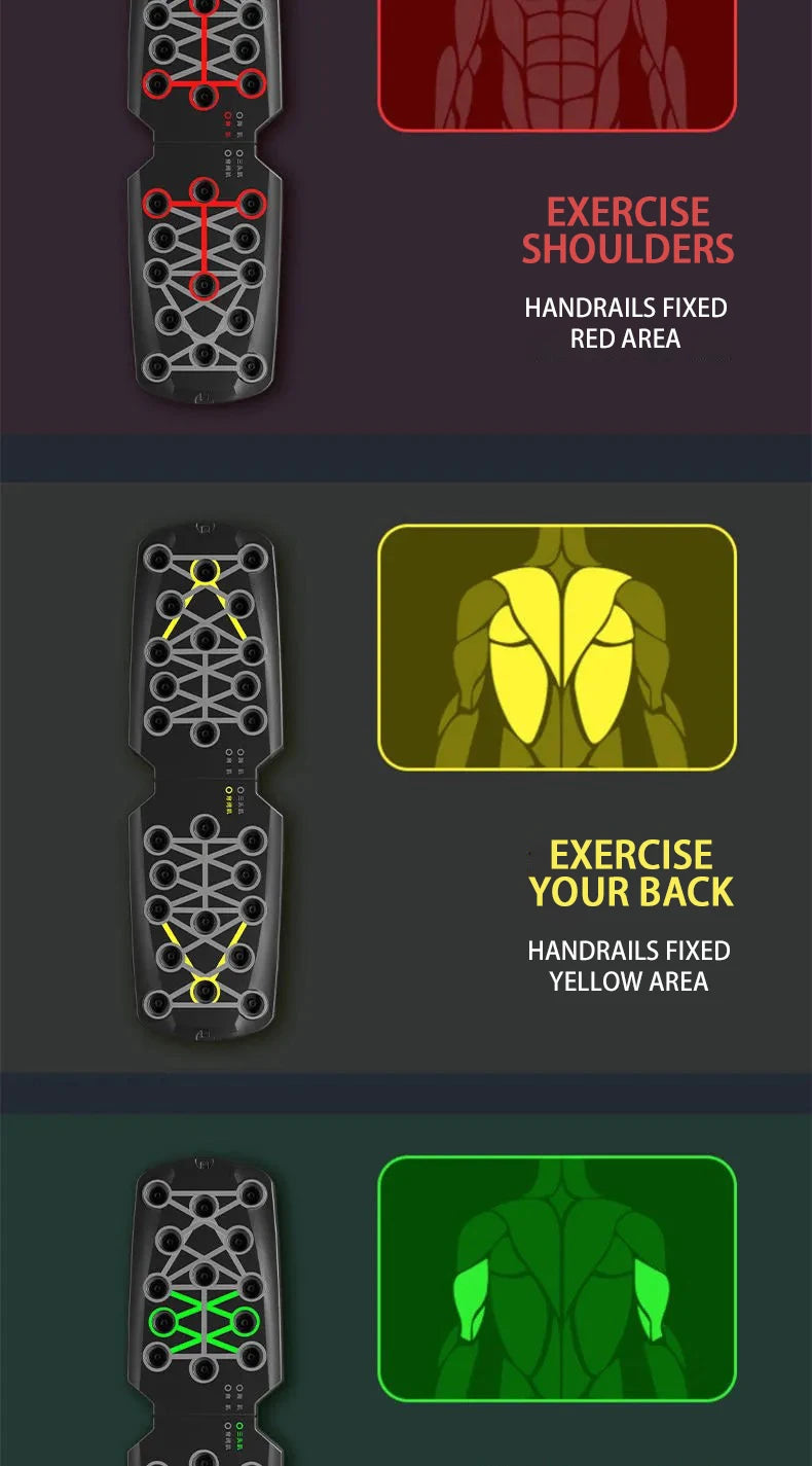 Push-Up Board Set – Multifunktionales Liegestütz-Brett für Zuhause | Klappbar