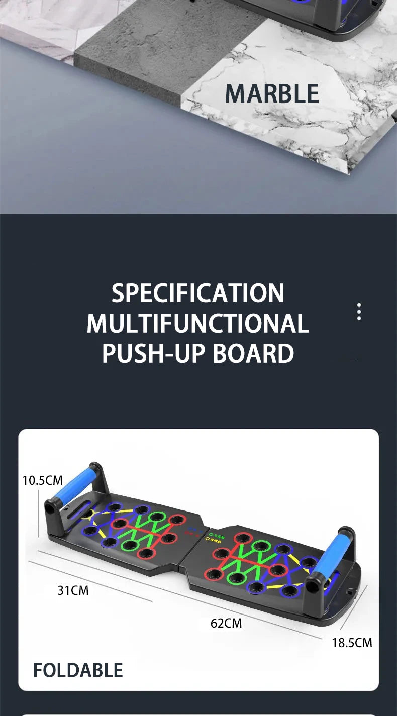 Push-Up Board Set – Multifunktionales Liegestütz-Brett für Zuhause | Klappbar