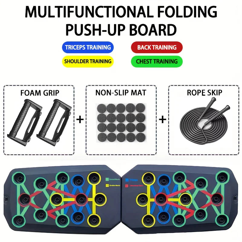 Push-Up Board Set – Multifunktionales Liegestütz-Brett für Zuhause | Klappbar