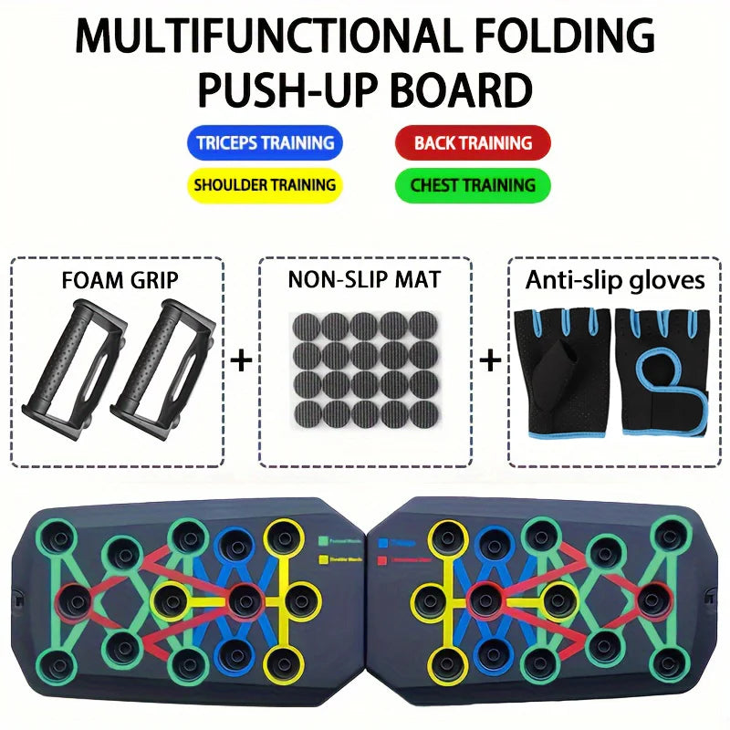 Push-Up Board Set – Multifunktionales Liegestütz-Brett für Zuhause | Klappbar