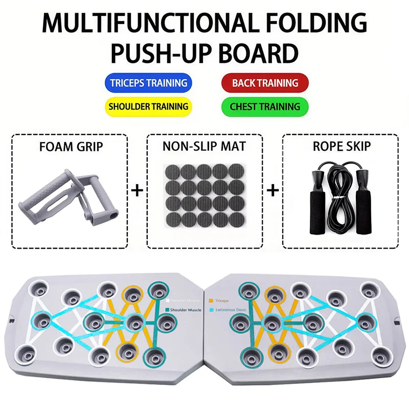 Push-Up Board Set – Multifunktionales Liegestütz-Brett für Zuhause | Klappbar