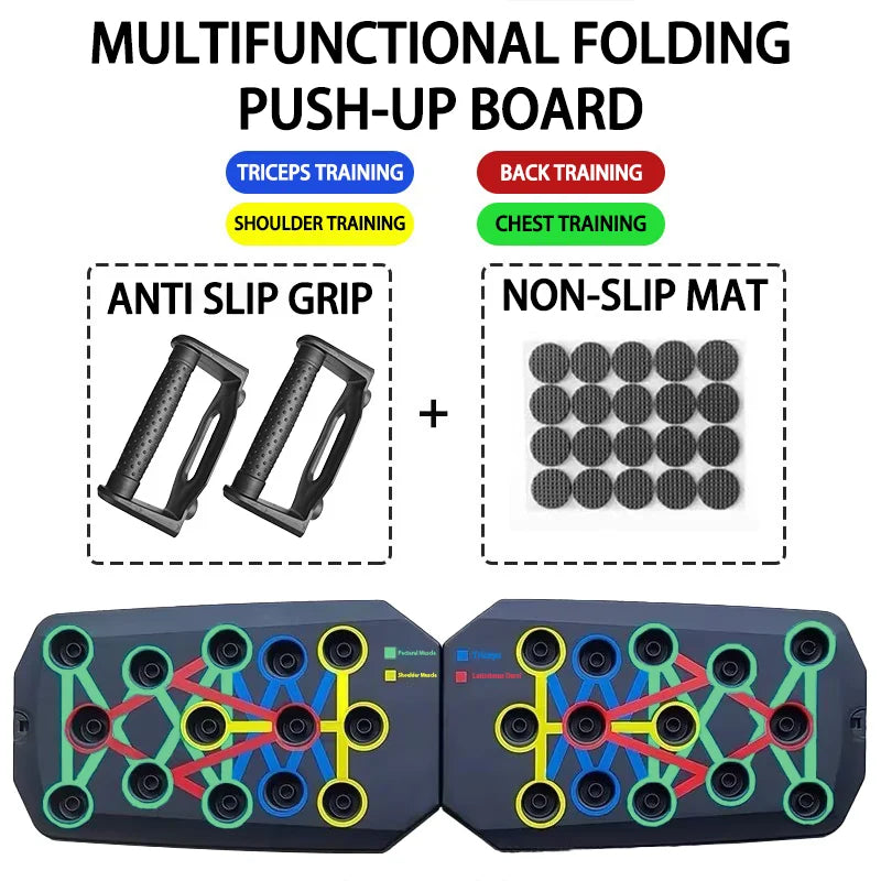 Push-Up Board Set – Multifunktionales Liegestütz-Brett für Zuhause | Klappbar