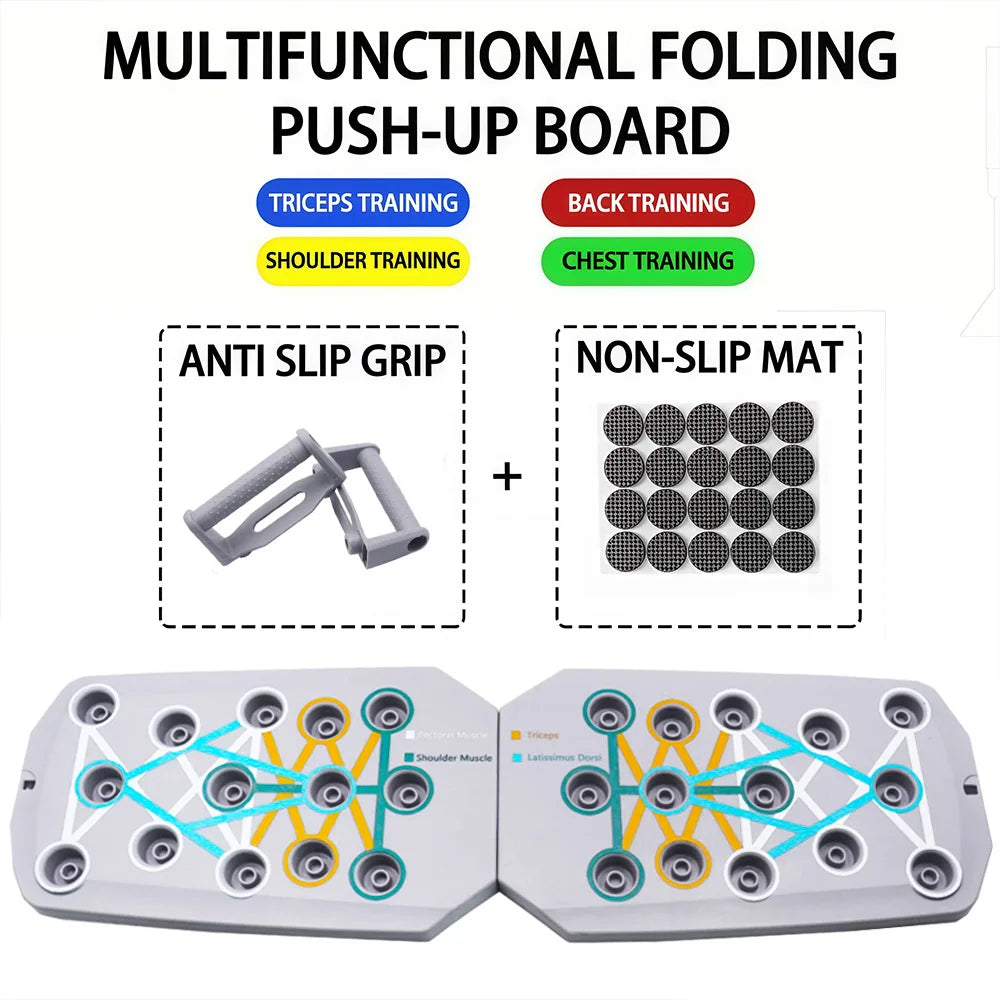 Push-Up Board Set – Multifunktionales Liegestütz-Brett für Zuhause | Klappbar
