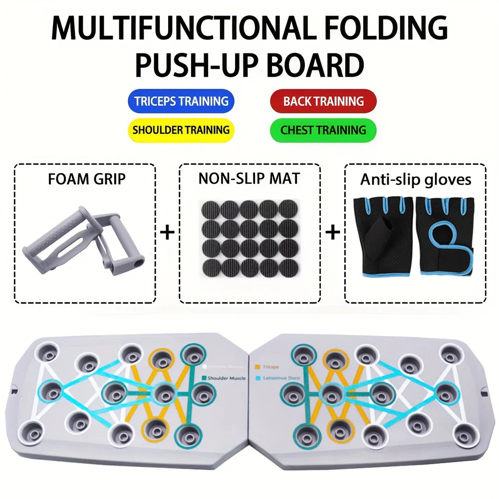 Push-Up Board Set – Multifunktionales Liegestütz-Brett für Zuhause | Klappbar