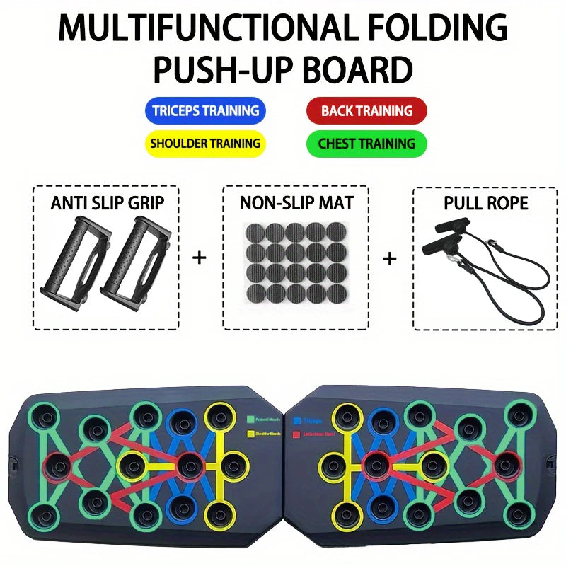 Push-Up Board Set – Multifunktionales Liegestütz-Brett für Zuhause | Klappbar