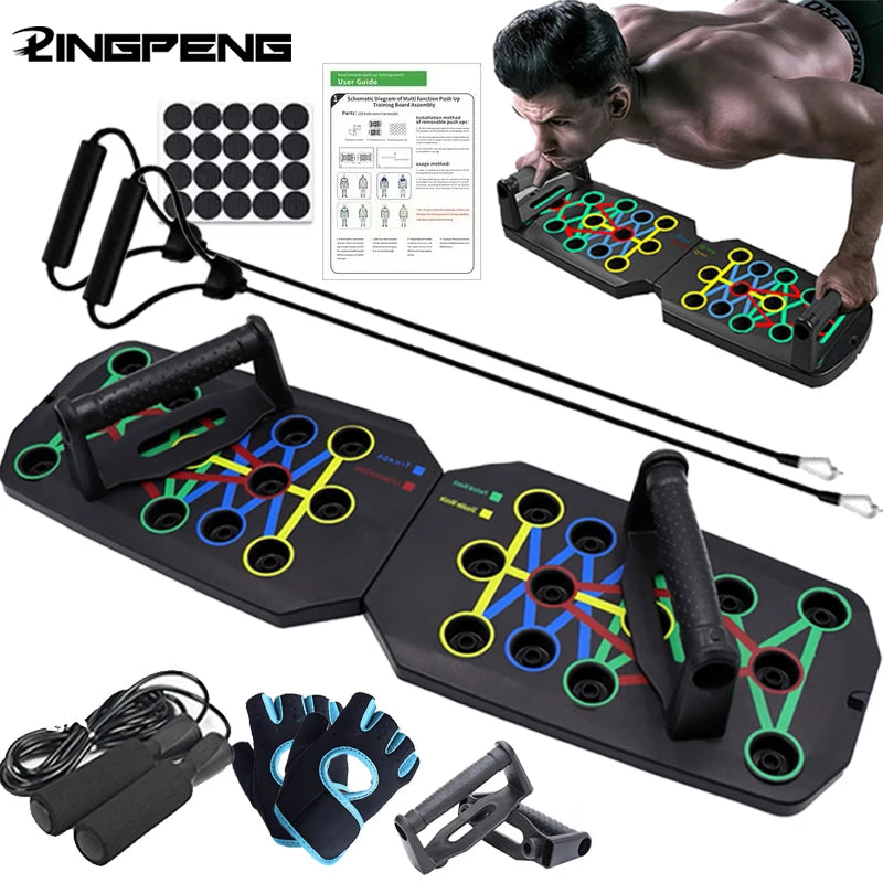 Push-Up Board Set – Multifunktionales Liegestütz-Brett für Zuhause | Klappbar